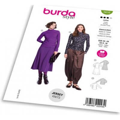 Střih Burda 5616 dámské šaty a halenku – Hledejceny.cz