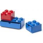 LEGO® stolní box se zásuvkou Multi-Pack 3ks modrá/červená LEGO43250800 – Zboží Dáma