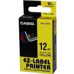 Tonery Náplně Páska Casio XR-12YW1 (Černý tisk/žlutý podklad) (12mm) – Hledejceny.cz