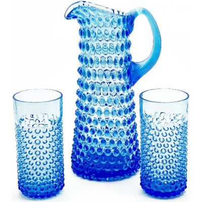 Nápojová souprava Ananas - Hobnail 1+2 - akvamarín – Hledejceny.cz