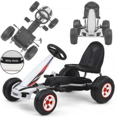 Go-kart šlapací motokára Milly Mally Viper bílá – Hledejceny.cz