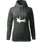 Visící horolezec mikina dámská Cape s kapucí Tmavá břidlice šedá se zeleným nádechem – Zboží Dáma