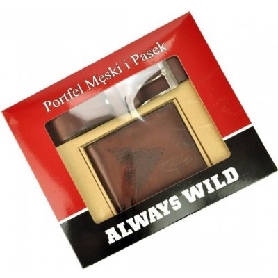 Always Wild Pánská dárková sada s páskem Buffalo Hnědá PSB N7 01 GGBR – Zboží Mobilmania