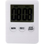 Popron.cz Kuchyňská minutka s LCD displejem a magnetem - bílá – Sleviste.cz