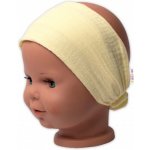 Baby Nellys Lehká mušelínová čelenka Bandana lila – Zboží Dáma