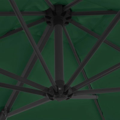 44625 vidaXL Konzolový slunečník s ocelovou tyčí 250 x 250 cm zelený – Hledejceny.cz