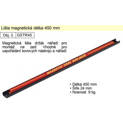 Lišta magnetická na nářadí, délka 450 mm, Magg – Zboží Mobilmania