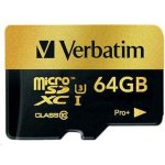 Verbatim microSDXC PRO+ 64 GB UHS-I U3 44034 – Zboží Mobilmania