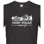 Pánské triko Hory volají musím jít černá – Hledejceny.cz