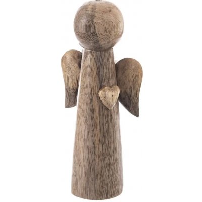 ORION Mango Anděl 22 x 9,5 cm, srdce, mangové dřevo ORION X09781 – Hledejceny.cz