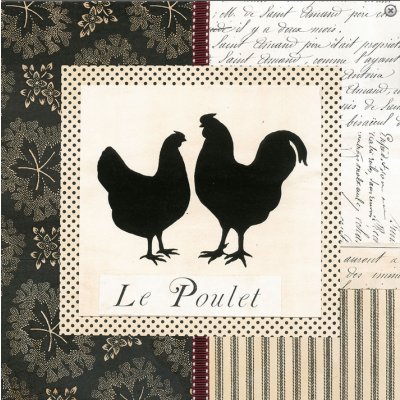 Ubrousek 33x33cm Slepička s kohoutkem – Zboží Dáma