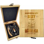 Sablio Dárková sada na víno Nesnáším být sexy, ale jsem učitelka: 147×168×49 mm – Hledejceny.cz