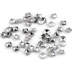 Cvočky na oblečení z nerezové oceli 7x7 mm pyramida Varianta: 1 barva nikl, Balení: 50 ks – Zboží Dáma