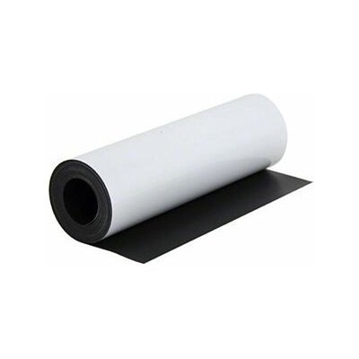 Magnetická fólie popisovatelná fixy na whiteboard, š. 62 cm, 0,6 mm, bílá lesklá, metráž