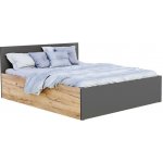 DobreSny Panama se zvedacím dřevěným roštem šedá dub – Sleviste.cz