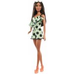 Barbie Modelka limetkové šaty s puntíky – Hledejceny.cz