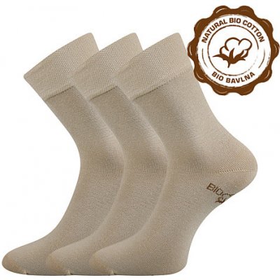 Lonka ponožky klasické Bioban 3 páry béžová – Zboží Mobilmania