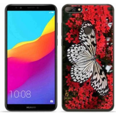 Pouzdro mmCase Gelové Huawei Y7 Prime 2018 - černobílý motýl 1 – Zboží Mobilmania