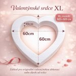 EPS polystyrenové dekorativní srdce I 60 x 60 x 10 cm I duté I 4 díly k sestavení I barva bílá – Sleviste.cz