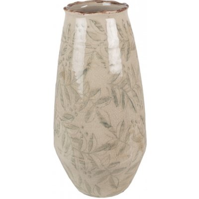 Béžová keramická váza s listy Lovely Leaves S – 13x26 cm – Zboží Mobilmania