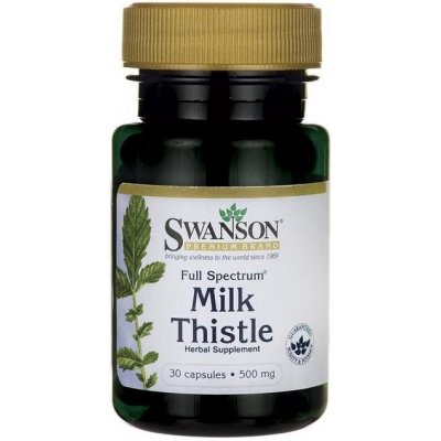 Swanson Ostropestřec Mariánský (Milk Thistle) 500 mg 30 kapslí