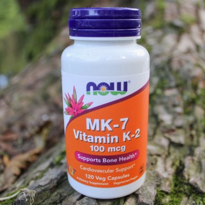 Now Foods Vitamín K2 MK-7 300 mcg Extra Strength 120 veg kapslí – Hledejceny.cz