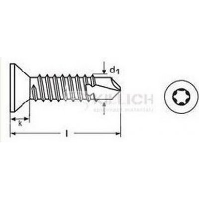 tex 6.3x32 ZINEK zápustná hlava TORX 30 DIN 7504P TX – Zboží Mobilmania