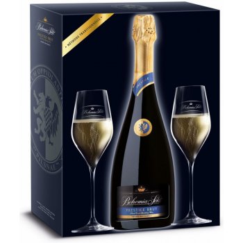 Bohemia Prestige brut 12,5% 0,75 l (dárkové balení 2 sklenice)