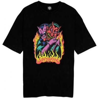 SANTA CRUZ Delfino Devil Front Oversized T-Shirt Black