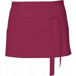 Link Kitchen Wear Krátká barmanská zástěra se třEma předníma kapsama Burgundy Pantone 216 X983 – Hledejceny.cz