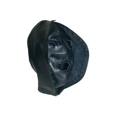 Leather Double Faced Hood kožená maska – Zbozi.Blesk.cz