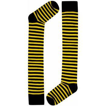 Stripes Knee Socks žlutočerné pruhované podkolenky žlutá od 75 Kč -  Heureka.cz