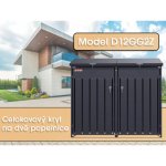 Scorpion elektro s.r.o. Přístřešek na 2 popelnice D12GG2Z antracit – Zboží Mobilmania
