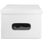 Skládací úložná krabice s víkem Compactor SMART 5, bílá PVC - 50 x 42 x 28 cm – Zboží Mobilmania