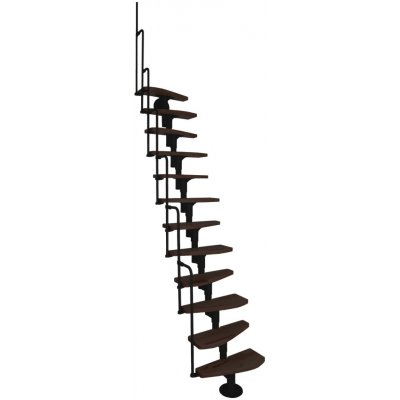 Minka STAIRS modulové schodiště Monaco ořech/černá, 293,8 cm – Zboží Mobilmania