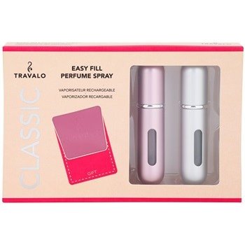 Travalo Classic plnitelný rozprašovač parfémů 2 x 5 ml + pouzdro 6,5 x 8,5 cm dárková sada