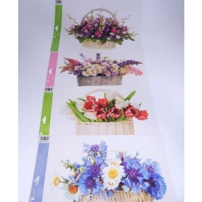 Okenní fólie květiny v košíku 42x30 cm /6868 – Hledejceny.cz
