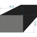 0596304 Pryžový profil 30x40mm, EPDM 70°Sh obdélníkový – Hledejceny.cz
