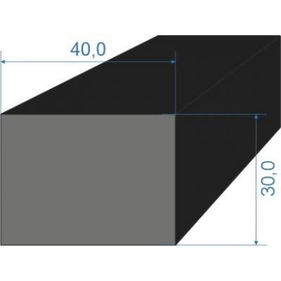 0596304 Pryžový profil 30x40mm, EPDM 70°Sh obdélníkový – Hledejceny.cz