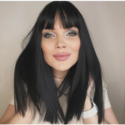 Černá paruka Dayana s ofinou – Zboží Dáma