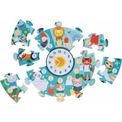 Telling the Time Floor Puzzle určování času denní režim anglicky – Hledejceny.cz