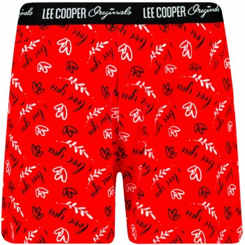 Lee Cooper pánské trenky Love červená