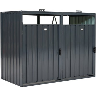 CoverTech Kryt pro 2 120 l nebo 240 l odpadkové koše Alabama antracitový – Zboží Dáma