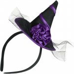 Čelenka čarodějnická s kloboučkem a květinou – Zboží Dáma