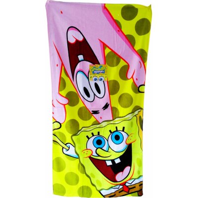 Carbotex · Dětská plážová osuška SpongeBob a Patrik - s gramáží 300 gr./m2 - 70 x 140 cm – Zboží Mobilmania