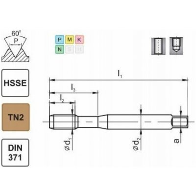 Fanar THREAD M 6 DIN-371C (6H) HSSE TN 800X – Hledejceny.cz