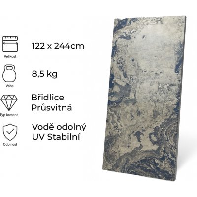 Windu Kamenná dýha Kund Black průsvitný 1220 x 2440 mm 2,97m² – Sleviste.cz