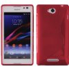 Pouzdro a kryt na mobilní telefon Sony Pouzdro S-Case Sony Xperia C červené