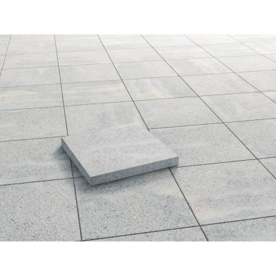 Eurostone Žulová terasová dlaždice, žíhaná světle šedá, 40 x 40 x 3 cm – Zbozi.Blesk.cz