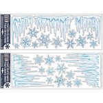 Okenní fólie bez lepidla pruhy s glitrem rampouchy 60 x 21 cm – Zboží Dáma